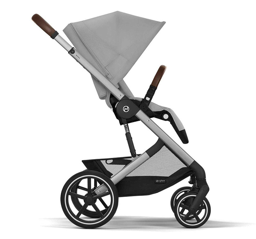 Прогулочная коляска Cybex Balios S Lux SLV 2025 524002459 Stone Grey с дождевиком