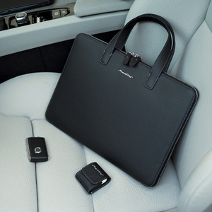 Чехол для наушников Petit из кожи теленка, цвета черный