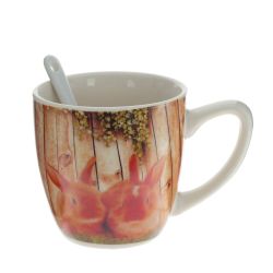 GAEM Кружка с ложкой, 150 мл, L10 W7 H7,5 см, 4в