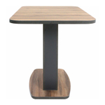 Стол кухонный обеденный раздвижной Цемент светлый/Белый Комфорт 110(145)х68х75 см