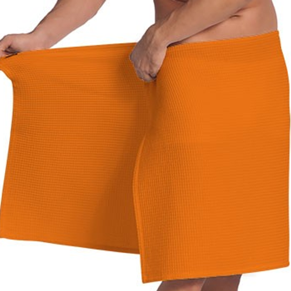 Полотенце для сауны 80x220 Vossen Rom Pique-U оранжевое фото