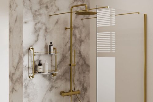 Душевая стойка Allen Brau Fantasy 5.11001-GB 3 режима, золото брашированное