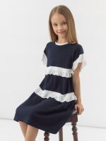 Платье синее для девочки арт. AT481