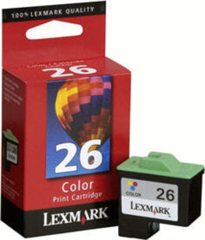 Lexmark #26 / 10N0026E Color Print Cartridge Подлинный Голубой, Пурпурный, Желтый 10N0026B