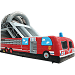 Детская надувная горка "Пожарная машина"