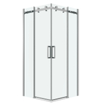 Душевое ограждение Grossman Classic 300.K33.04.8080.10.00 (80х80х195) квадрат,раздвижная,хром,стекло прозрачное, 2 места