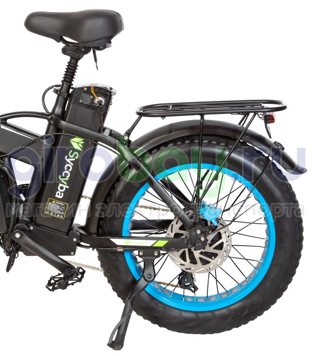 Электровелосипед Syccyba F10 Pro Dual 48V/23Ah (полный привод) - Синий обод фото №11