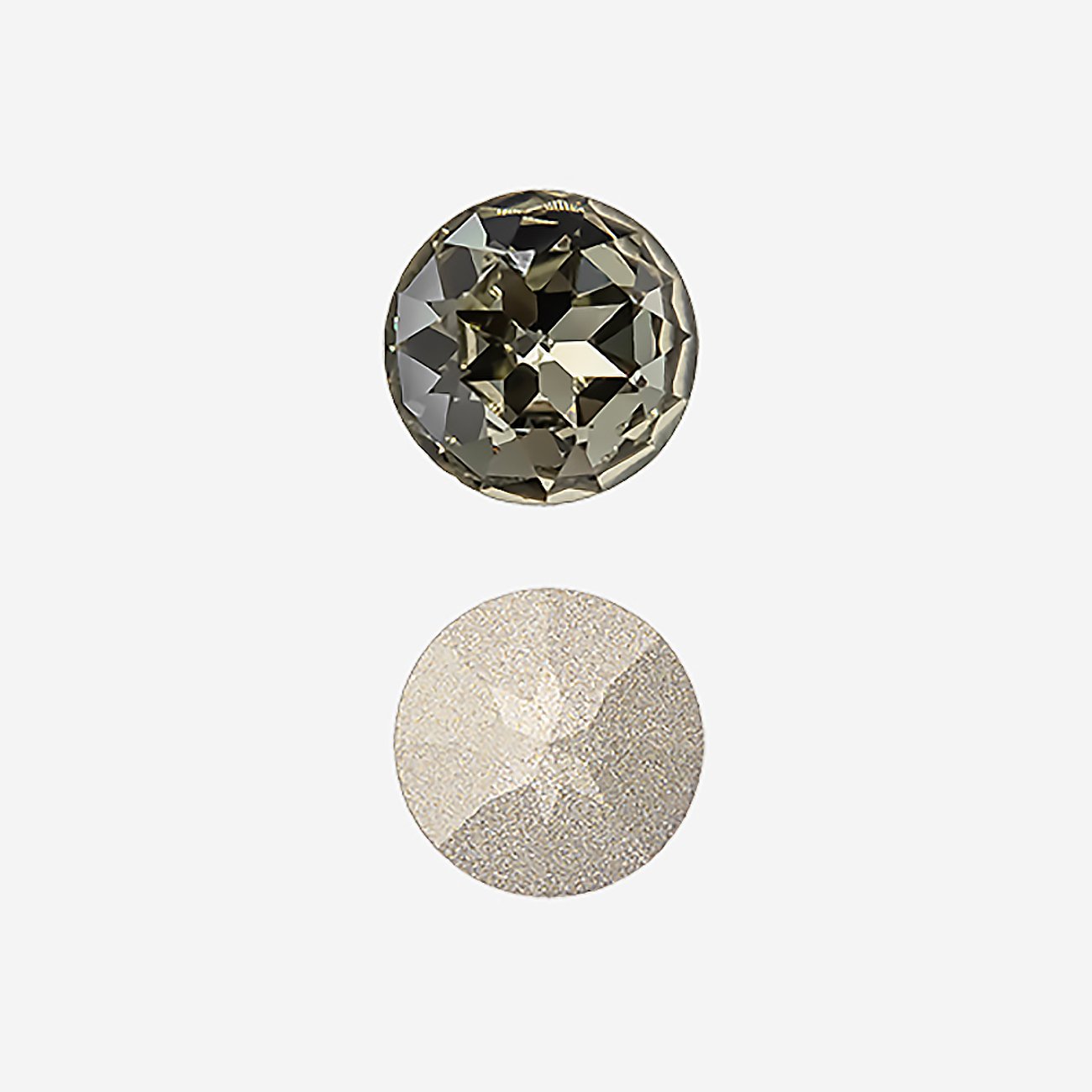 Кристалл Шатон (Chaton), оттенок "Черный Бриллиант"/"Black Diamond", 12мм