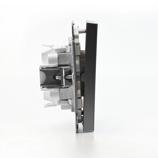 Выключатель для жалюзи 2-кл. ArtGallery 2х (сх. 4) 10А быстрозажим. клем. механизм сталь SE GAL000919S