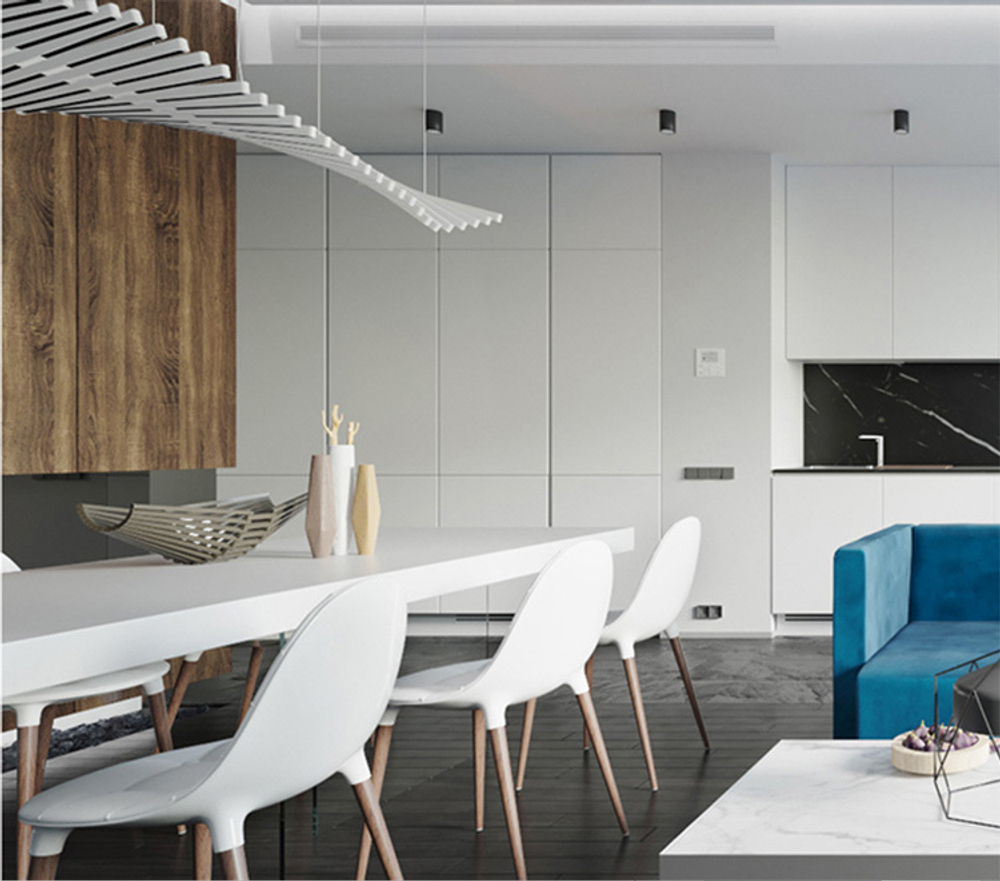 Pendant design lamp Rhythm by Vibia L145 (Black)