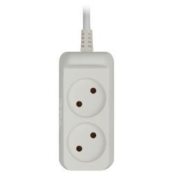Удлинитель электрический ЭРА U-2-3m-2x1 без заземления 2 розетки 3м ПВС 2x1мм2 10А | Бытовые удлинители