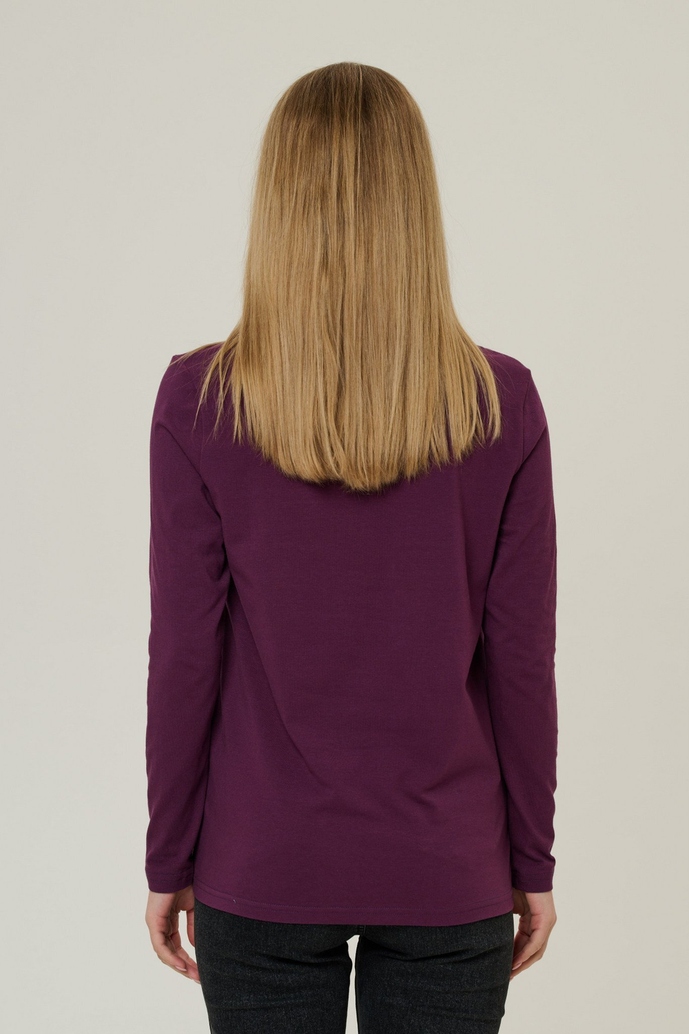 Лонгслив женский фиолетовый
