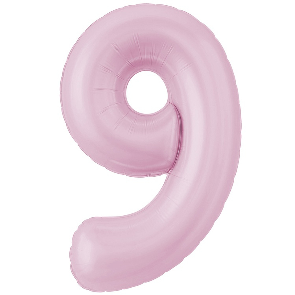 Шар фольгированный Цифра 9 101 см (Розовый)