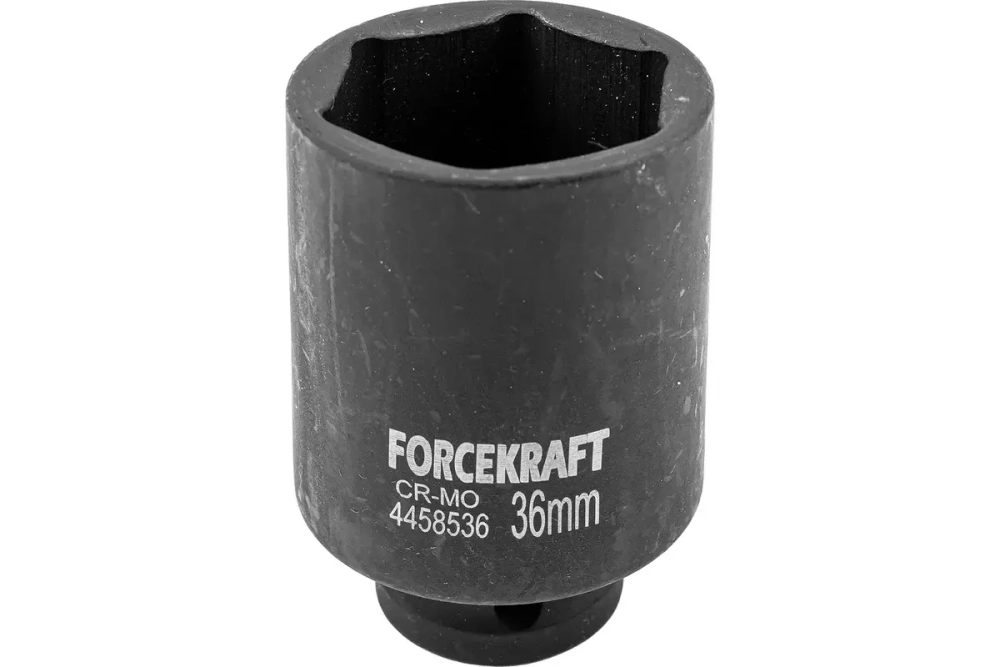 Головка ударная глубокая 6-гранная 36 мм, 1/2"DR Forcekraft FK-4458536(27050)