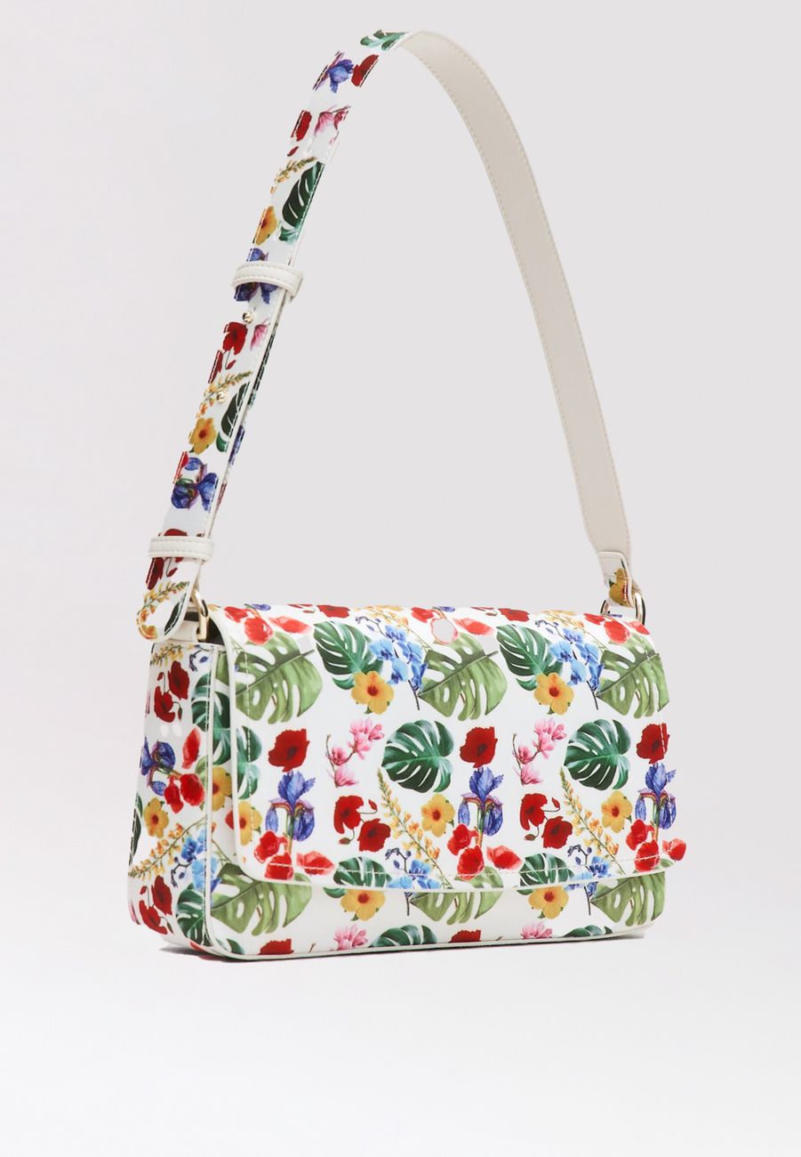 Сумка-кроссбоди из сатина, мультиколор