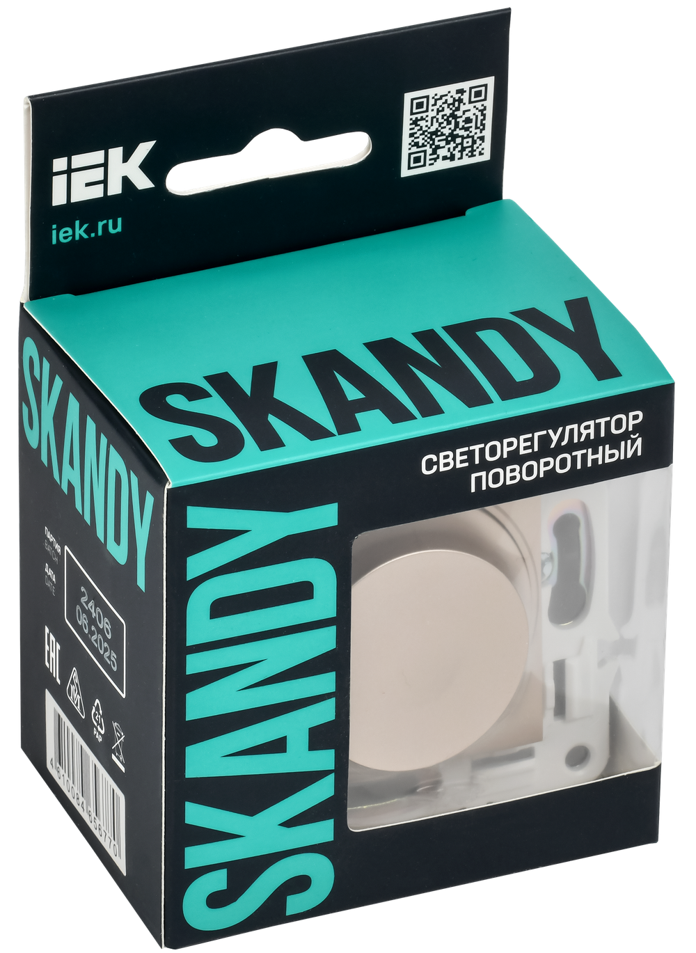 SKANDY Светорегулятор поворотный 600Вт SK-D01Sa песочный IEK