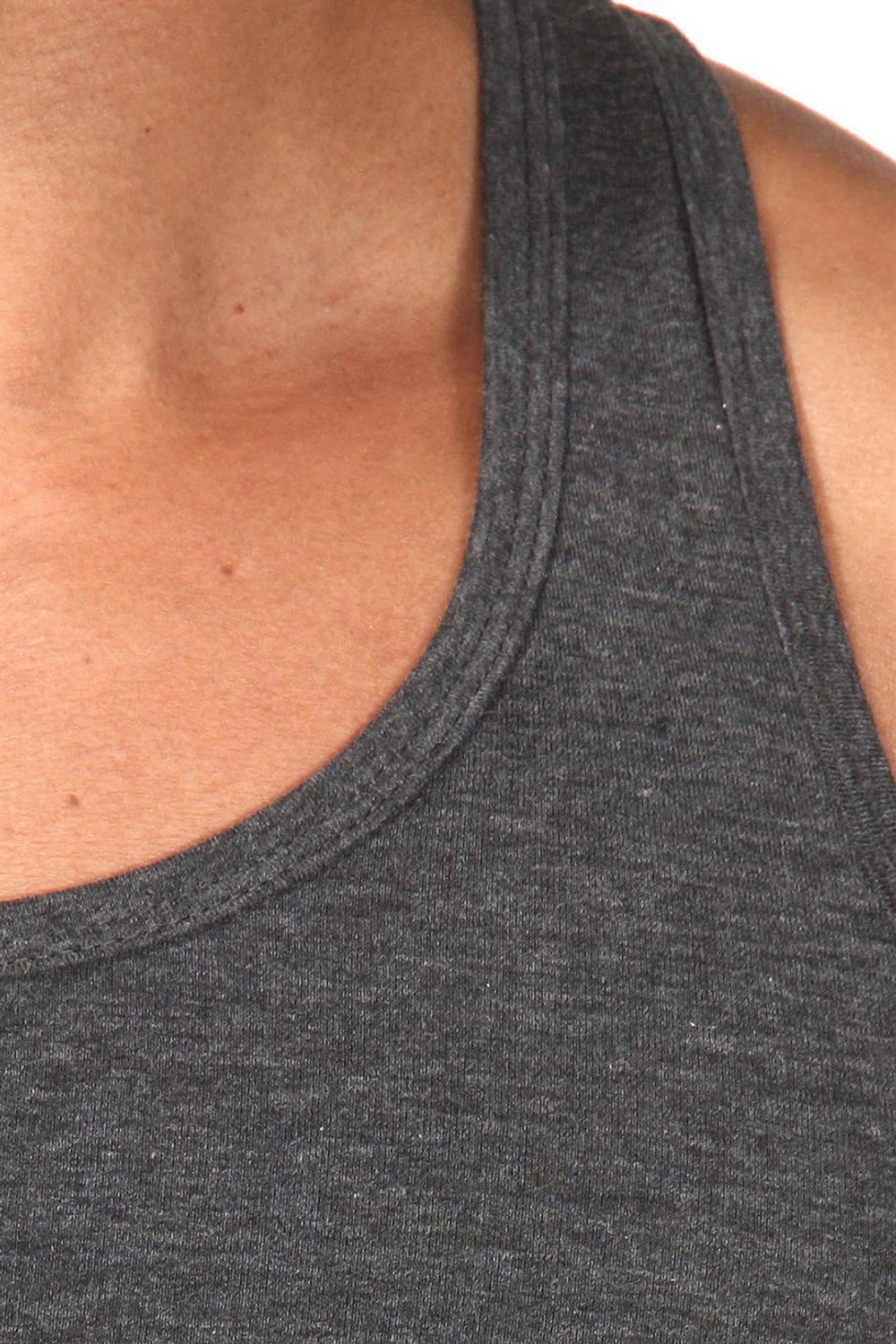 Темно-серая хлопковая майка-борцовка (Размер: S) (Цвет: темно-серый)