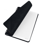 Тетрадь А5 (148x218 мм) BRAUBERG "Office PRO" гибкая под кожу гребень 80 л. черная (2 штуки в упаковке)