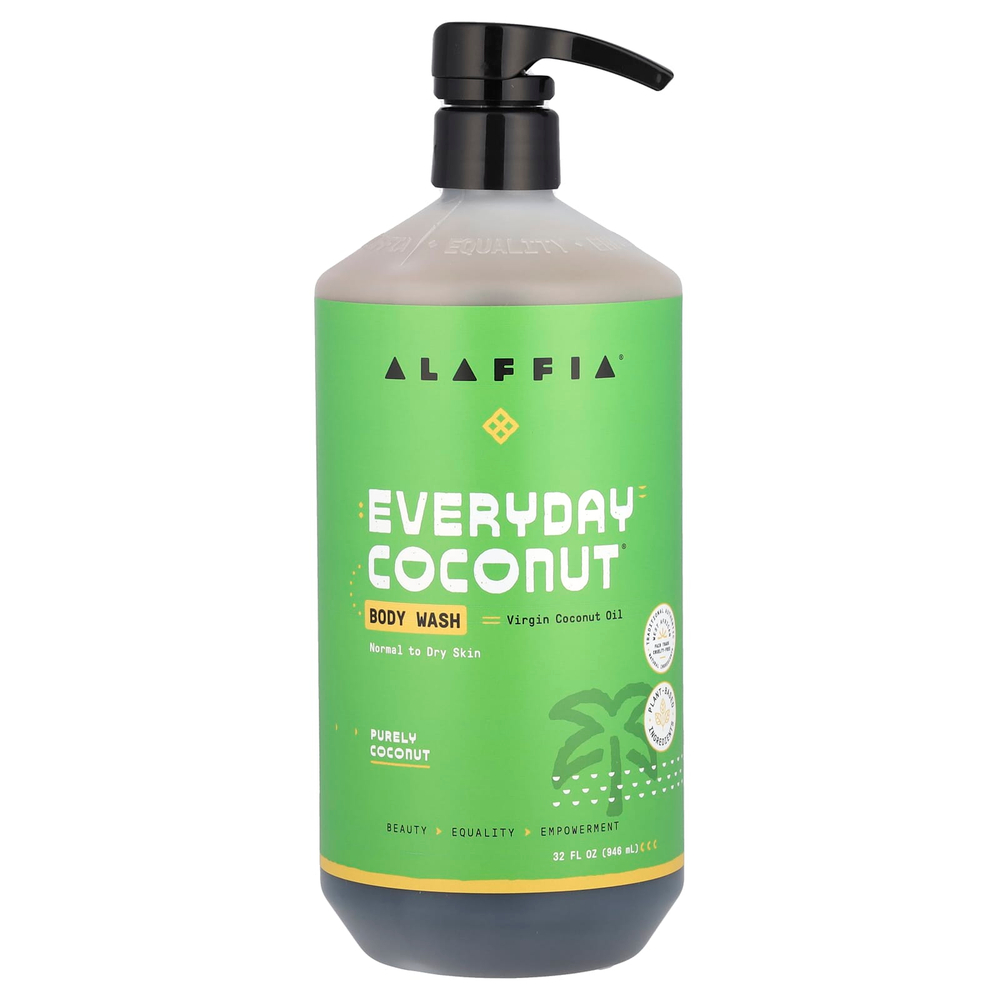 Alaffia, Everyday Coconut, гель для душа, для нормальной и сухой кожи, чистый кокос, 950 мл (32 жидк. унц.)