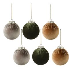 Набор ёлочных украшений Velvet Christmas из коллекции New Year Essential, 6 шт.