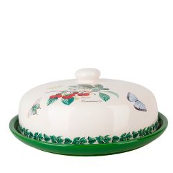 Блюдо с крышкой " " 23,5х23,5х9,5см d=24см (керамика) (подарочная упаковка)