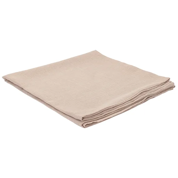 Скатерть из стираного льна бежевого цвета Essential, 170х170 см