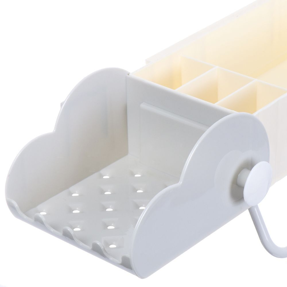 Полка для ванной пластик, настен, 1 яр, прямая, 35х11х17 см, бел, Y9-224