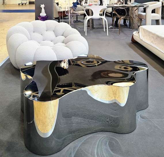 Стол кофейный Sceptre, 116х76 см, полированный металл