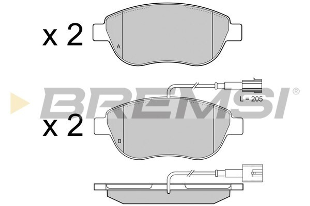 BREMSI - BP3426-BMS - Brake Pad Set, disc brake