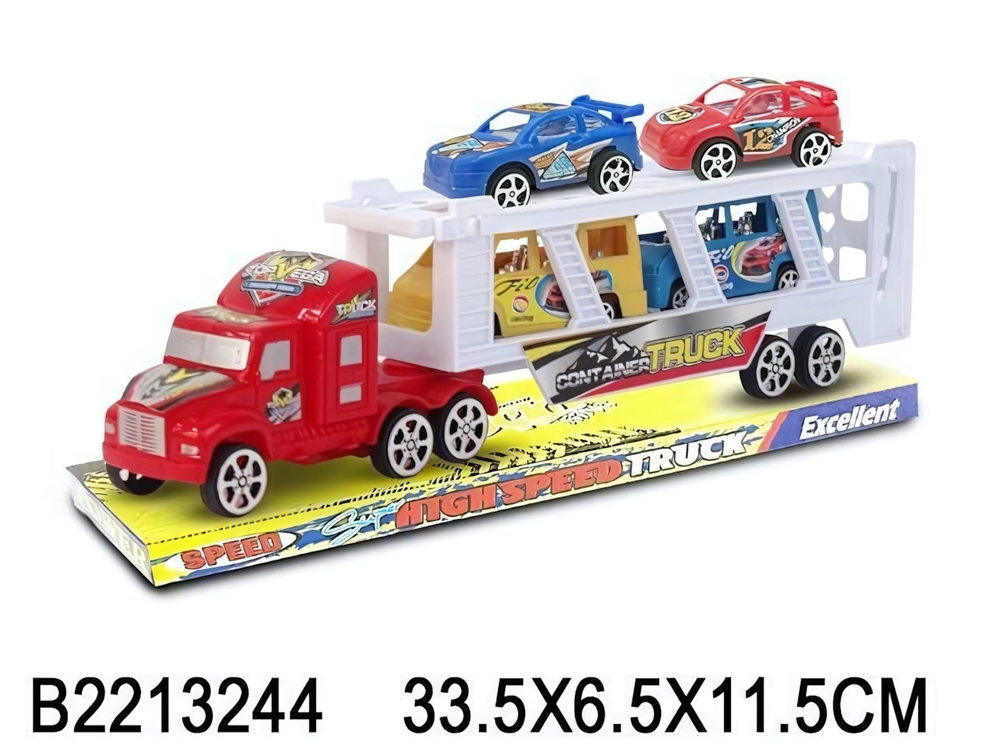 Автовоз ин. 33см + 4машины, ПК XY0204-57A