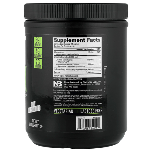 NutraBio, CGT MAX™, необработанный без добавок, 440 г (0,97 фунта)