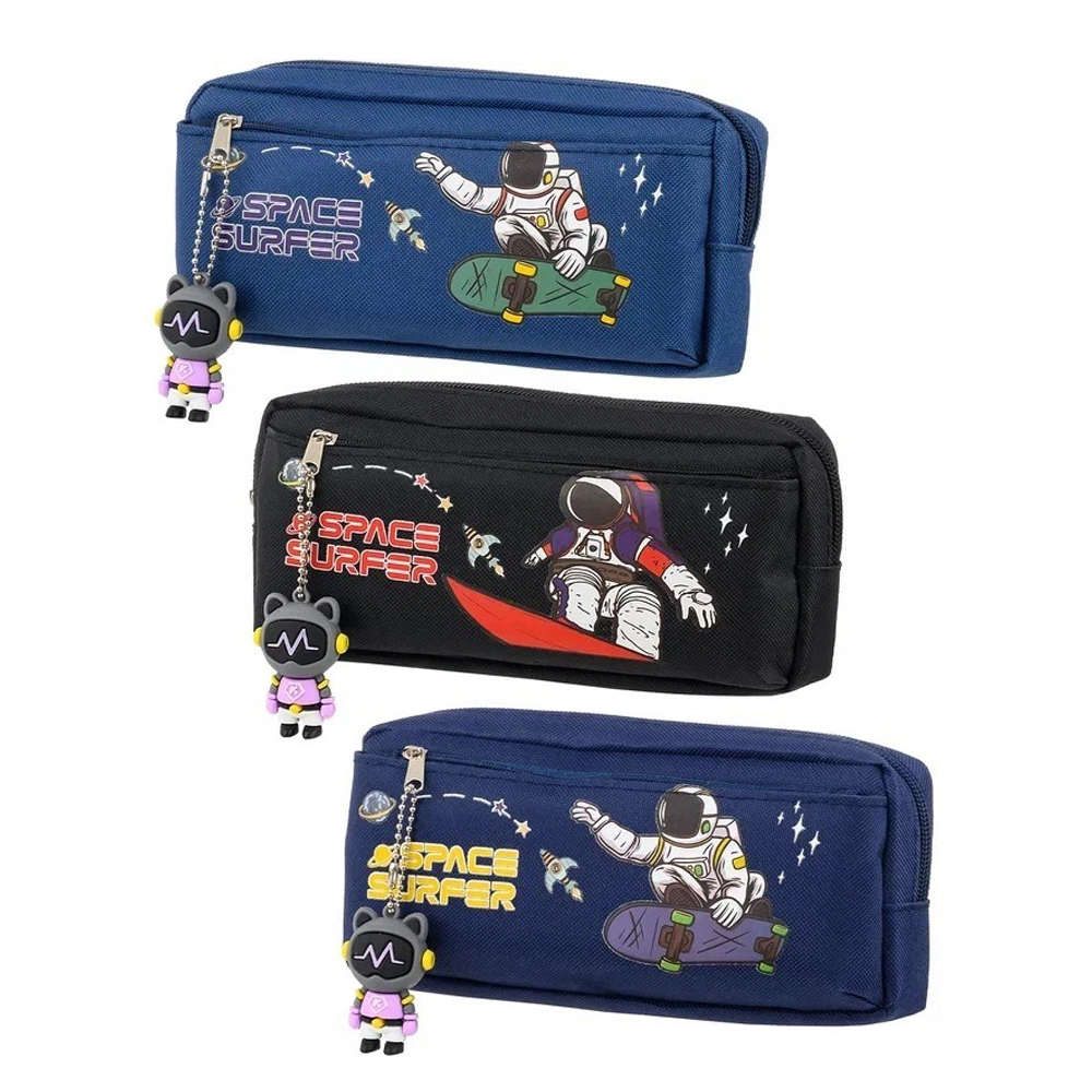 Пенал-косметичка Basir без наполнения, 20*8,5*6 см, серия "Space", ассорти