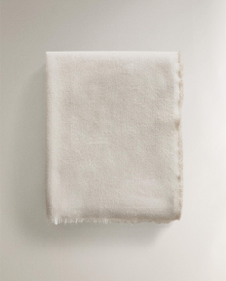 Zara Home плед из полиэстера, экрю, 180x240 см