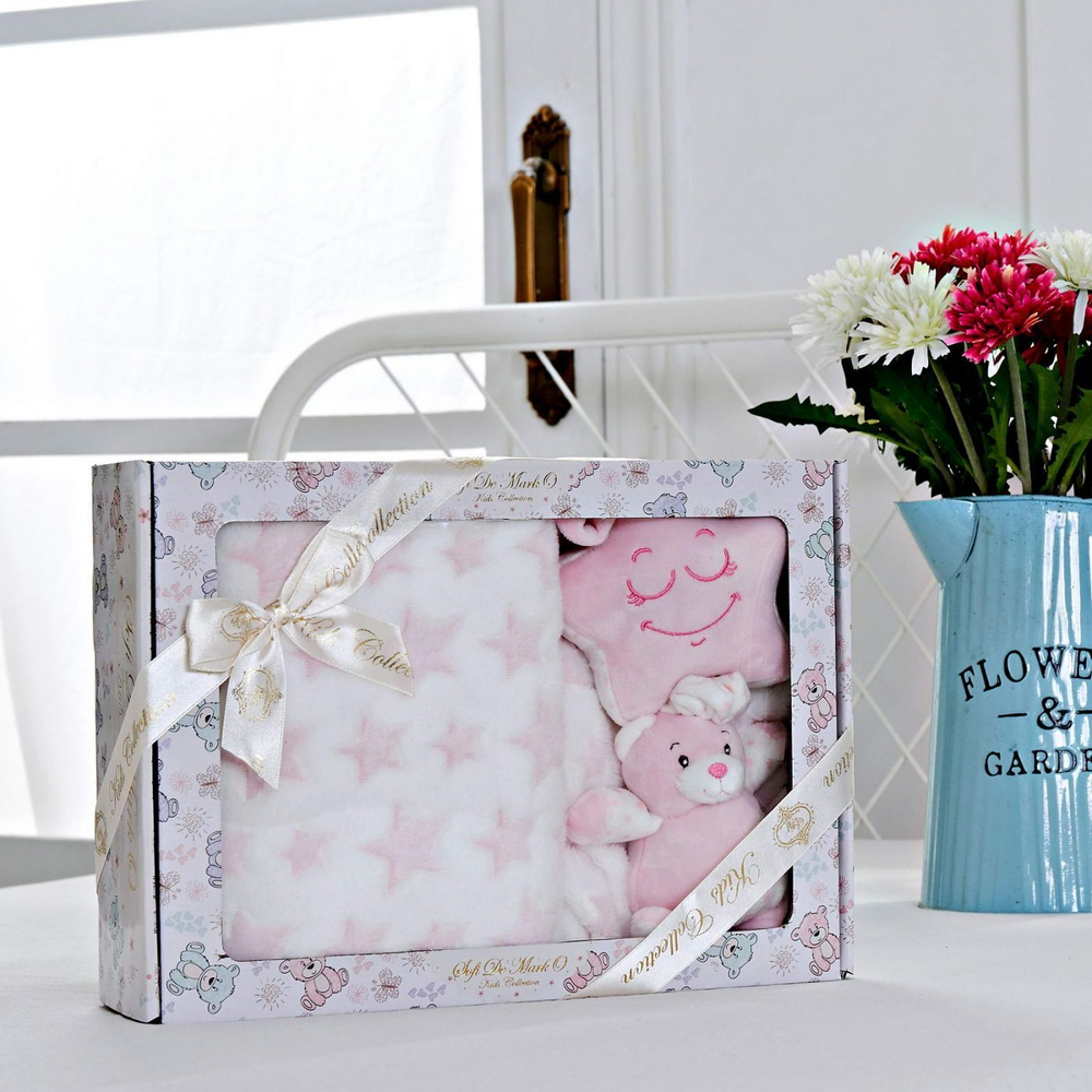 Плед детский с игрушкой Sofi De MarkO №1 розовый