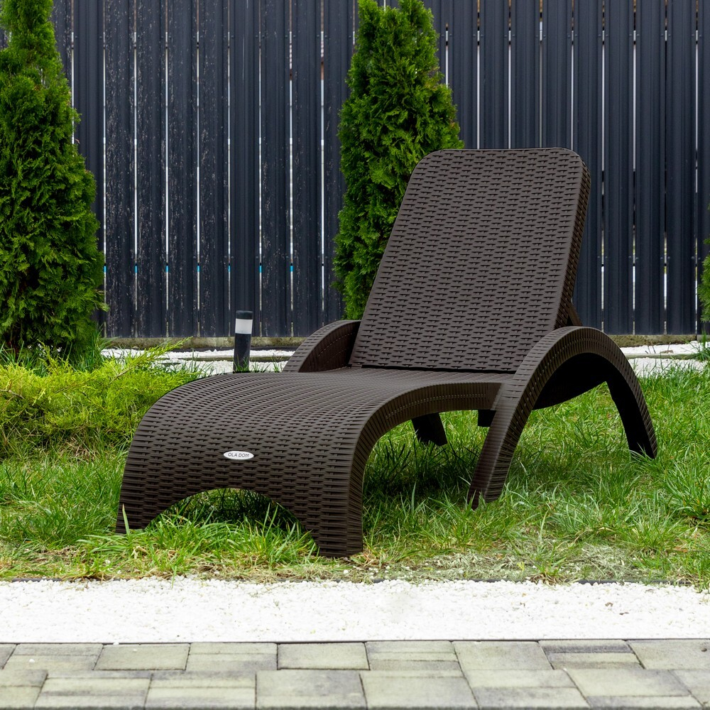 Шезлонг RATTAN Цвет: Коричневый
