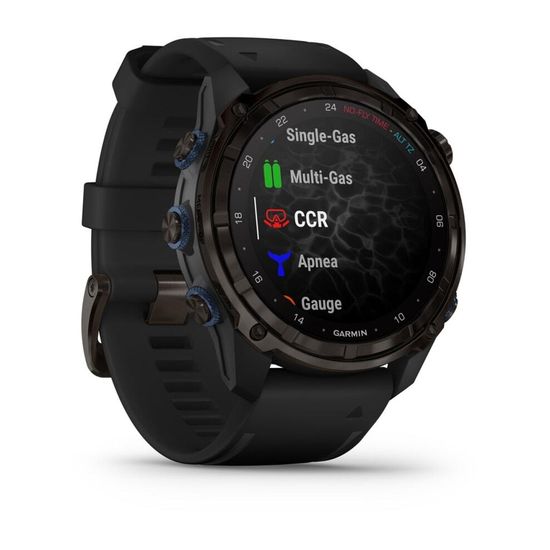 Умные часы Garmin DESCENT MK3I – 51 мм, титановый угольно-серый, DLC, черный силиконовый ремешок