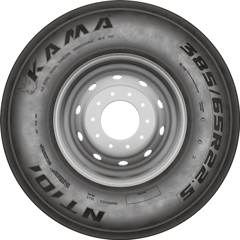 Автошина 385/65R22.5 Кама NT-101 164K нагрузка 5000КГ (прицепные оси 4 дор)