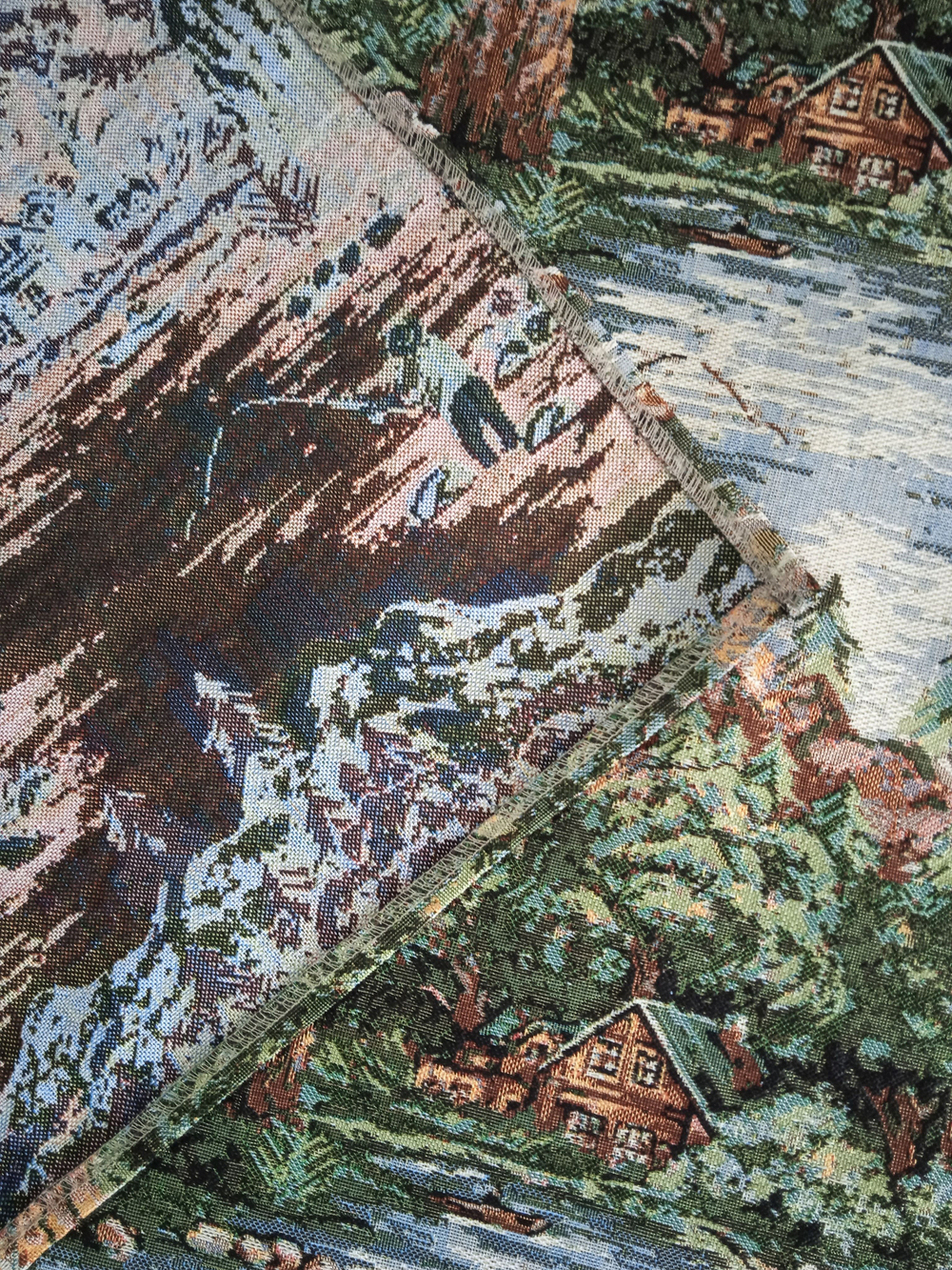 Покрывало гобеленовое Горная река евро (240х200)