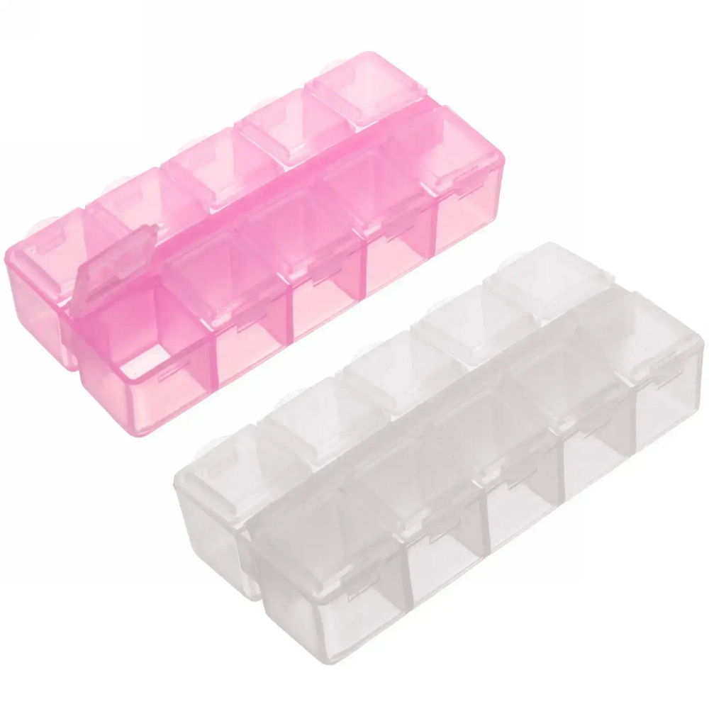 Таблетница - органайзер 10 ячеек «VOSTOKDOM», микс два цвета, 8.5*4*2см