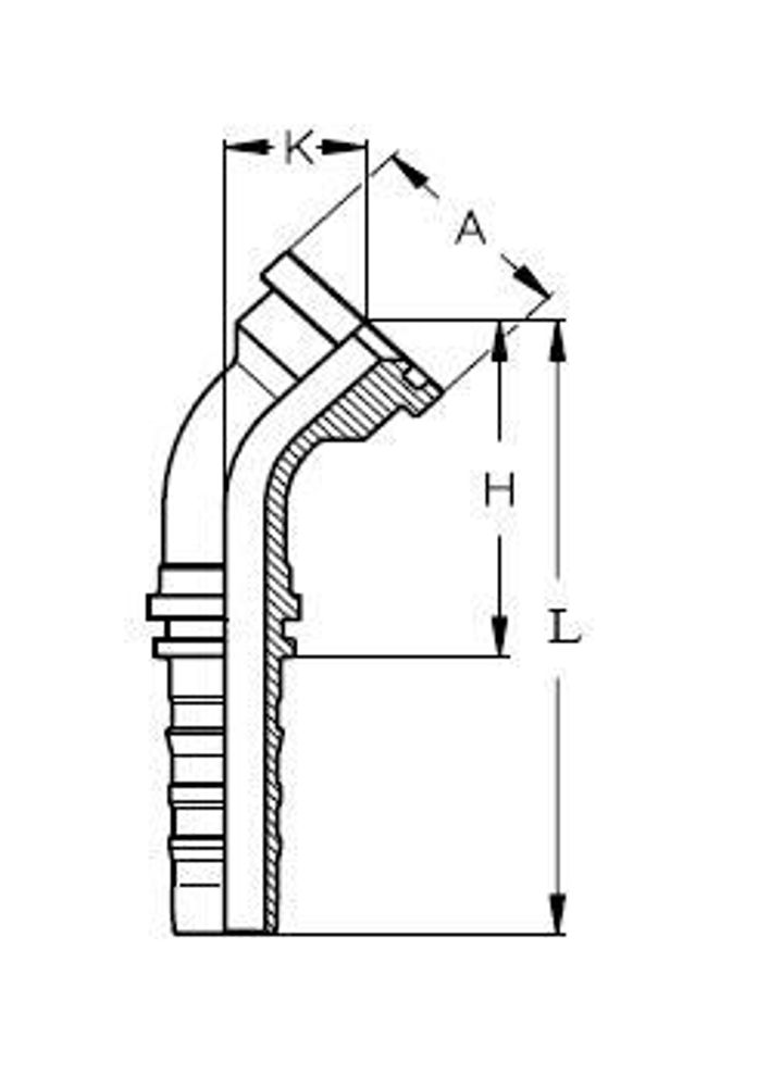 Фитинг DN 25 SFL 3/4 38.1 (45) CS