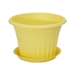 Кашпо КЭРОЛ D120мм 0,45л с подставкой Банановый 0,08,12х0,12м