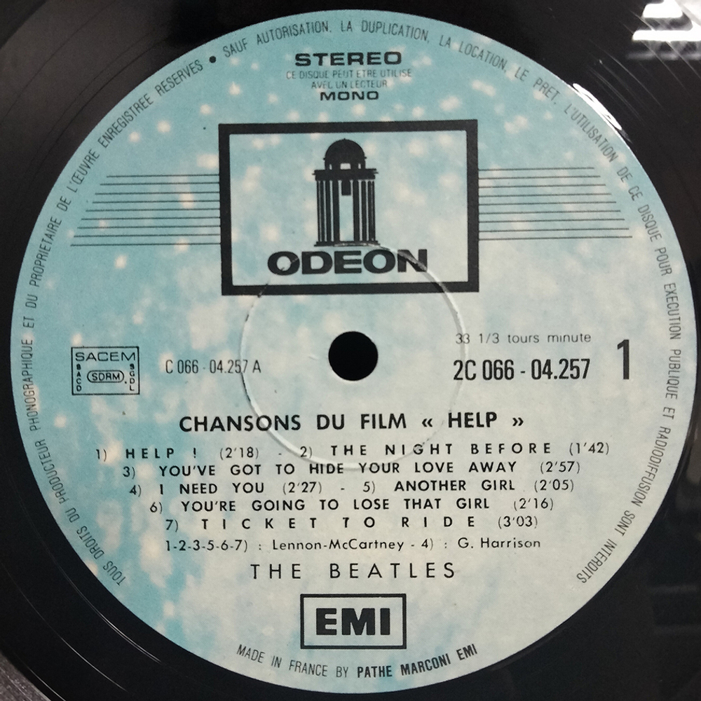 Les Beatles / Chansons Du Film "Help !" (LP)