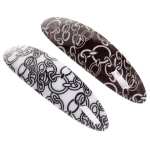 Заколка автомат овал «Кокетка - Цепочка», микс 2 цвета, 9,5 см