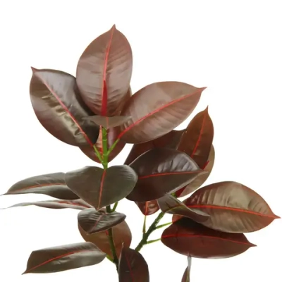 Искусственное растение «Ветка Фикуса» 100см бордовая
