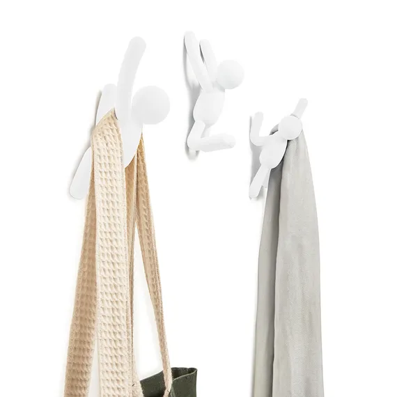 Вешалки-крючки Buddy 3 шт. белые