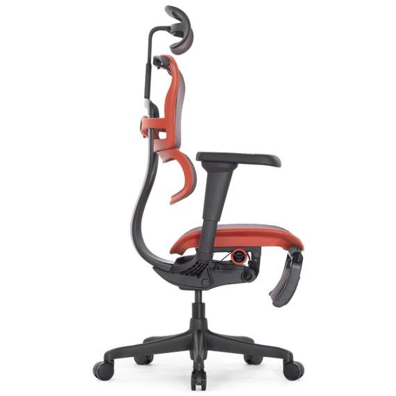 Кресло FALTO Ergohuman Ultra X9 GAMING с подножкой ( чёрный/ КРАСНЫЙ каркас /сетка Equator Red )