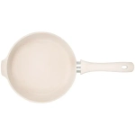 Сковорода глубокая 22см с ручкой «Грация» (белый/золото) сгбз220а