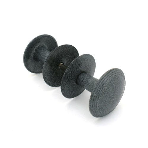 Ручка-кнопка металл Реж РДК-115-ЧБ  Черный Белелый  / 4160