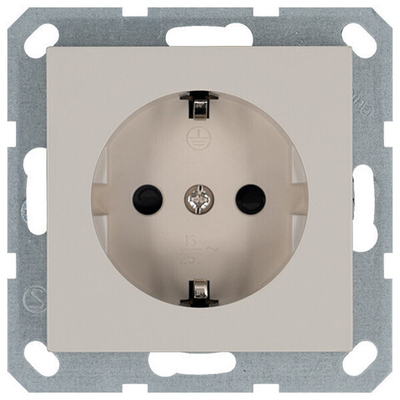 Розетка SCHUKO© с защитными шторками 16A 250V~ 2P+T, цвет Тауп