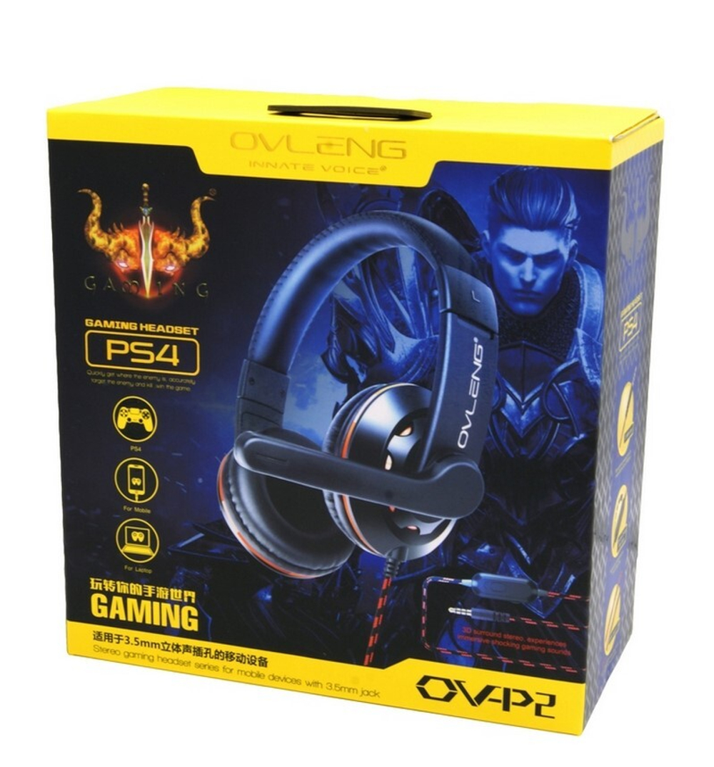 Игровые наушники OVLENG OV-P2 (черный-красный)
